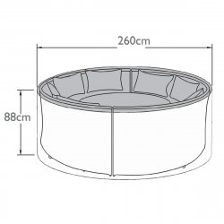 Outdoor Cover For Dallas Round Sofa Dining Set