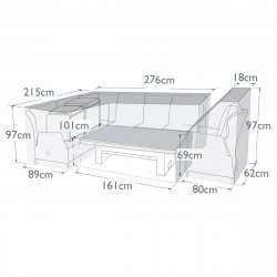 Outdoor Cover For Cotswold Corner Dining Set & Chair