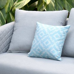 Fabric Scatter Cushion / Santorini Aqua