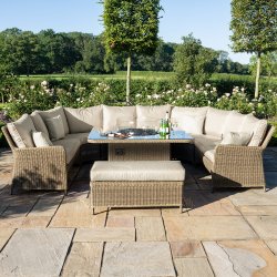 Maze Winchester Royal U Shaped Sofa Set With Fire Pit