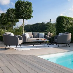 Maze - Outdoor Ambition 2 Seat Sofa Set - Flanelle