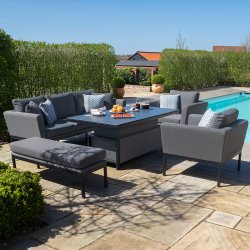 Maze - Outdoor Pulse 3 Seater Sofa Set with Rising Table - Flanelle