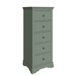 Swanley Cactus Green Bedroom 5 Drawer Narrow Chest