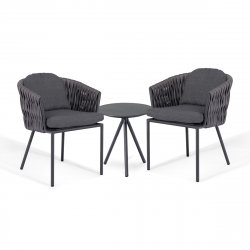 Maze Rope Marina Bistro Set - Charcoal