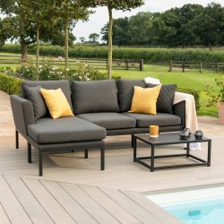 Maze - Outdoor Pulse Chaise Sofa Set - Charcoal