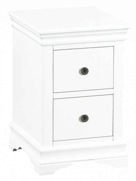 Swanley White Bedroom Bedside Cabinet