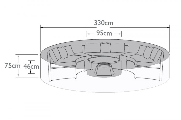 Outdoor Cover for Half Moon Set