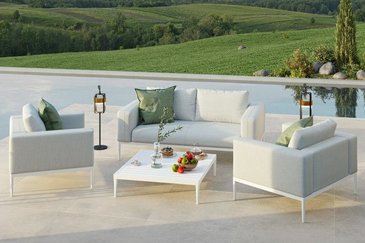 Maze Outdoor - Eve 2 Seat Sofa Set- Lead Chine