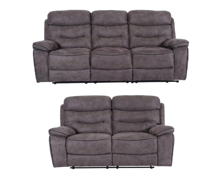 HP Collection - Noah Reclining 3+2 Sofa Set - Grey