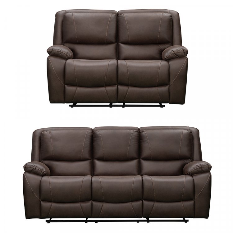 Wicklow Reclining 3+2 Sofa Set - Brown